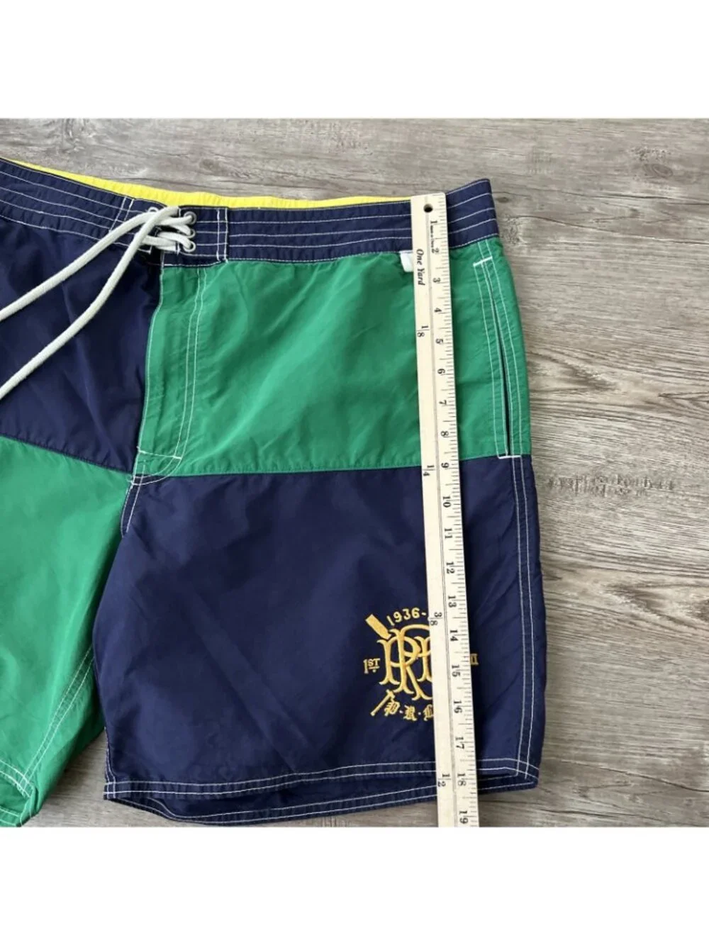 Polo Ralph Lauren Crest Colorblock Board Short Mens 40 Mesh Lined 6